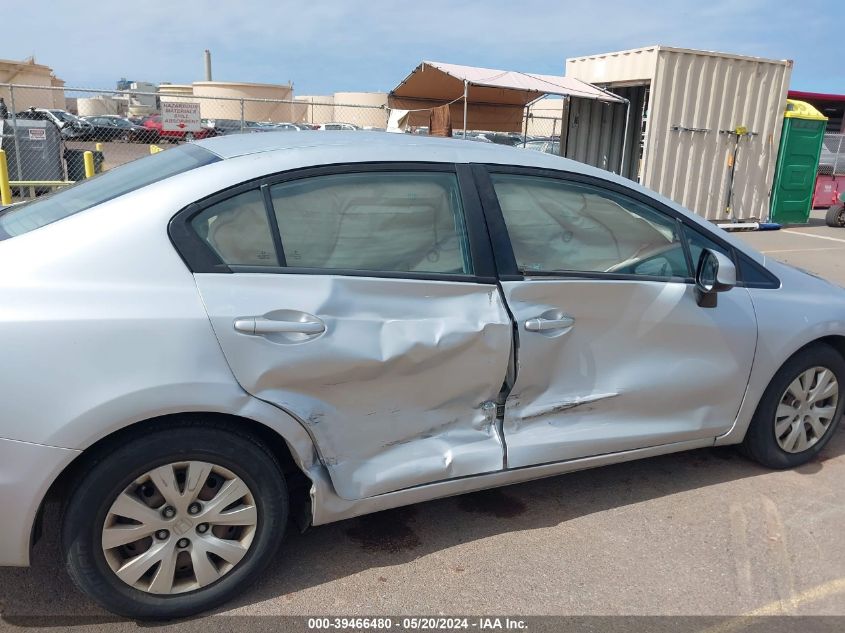 2012 Honda Civic Lx VIN: 2HGFB2F53CH607157 Lot: 39466480