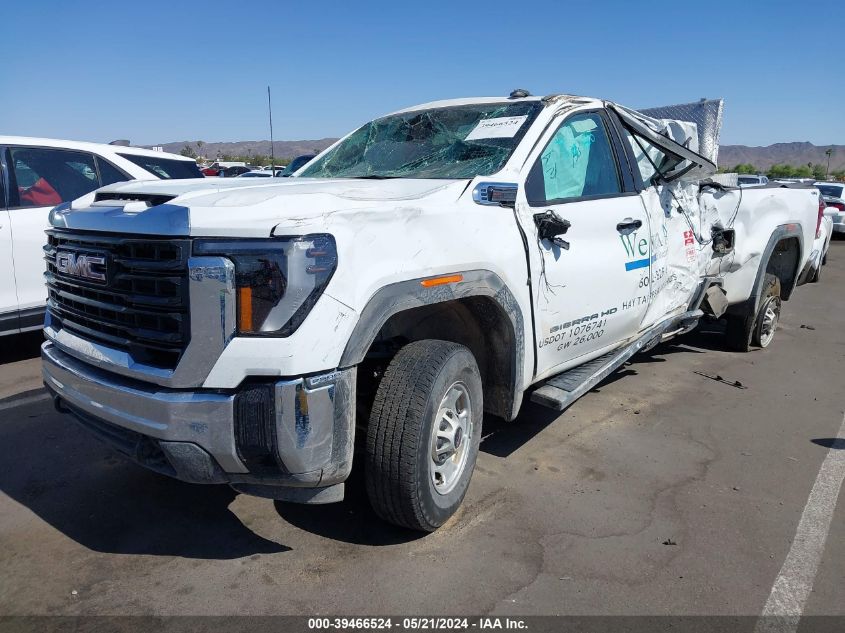 2024 GMC Sierra 2500Hd 4Wd Long Bed Pro VIN: 1GT49LE77RF165441 Lot: 39466524