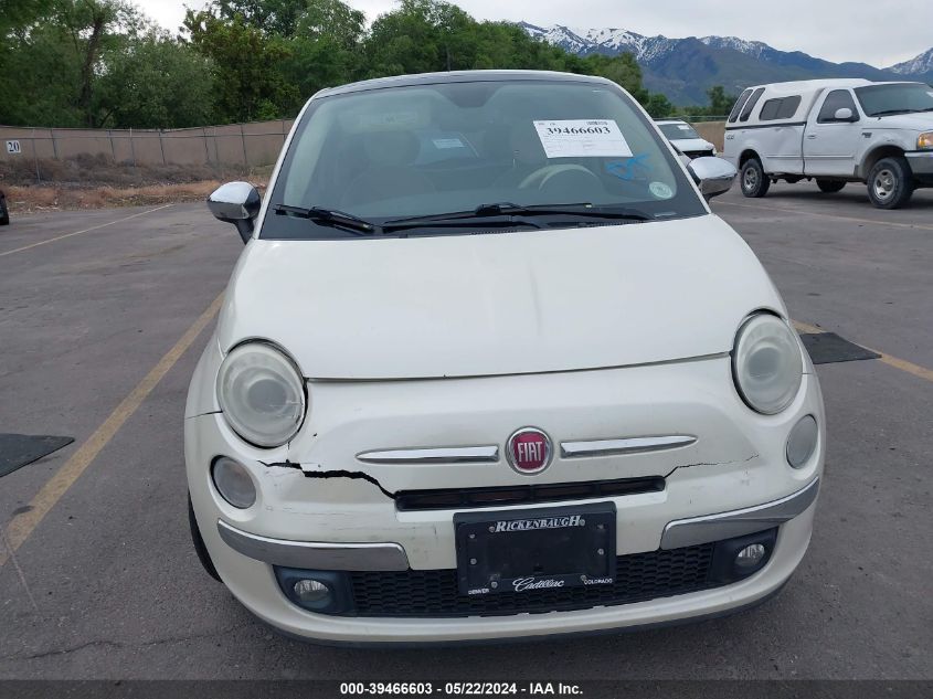 2012 Fiat 500 Lounge VIN: 3C3CFFCR6CT174689 Lot: 39466603