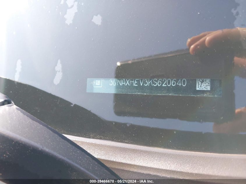 2019 Chevrolet Equinox Ls VIN: 3GNAXHEV3KS620640 Lot: 39466670