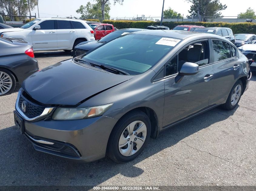 2013 Honda Civic Lx VIN: 2HGFB2F58DH513583 Lot: 39466690