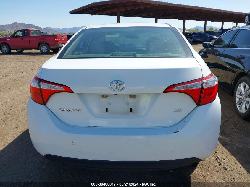 2014 Toyota Corolla L/Le/Le Pls/Prm/S/S Pls VIN: 5YFBURHEXEP118541 Lot: 39466817