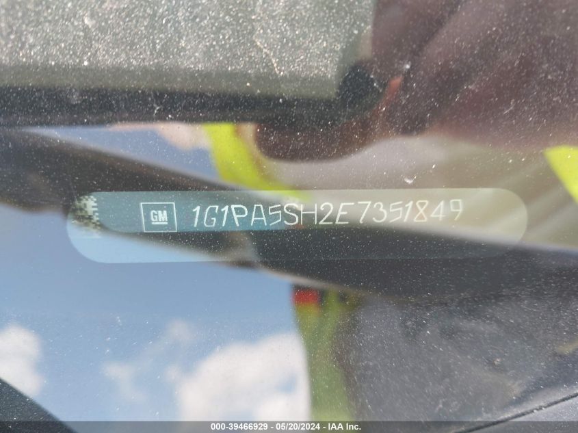 2014 Chevrolet Cruze Ls Auto VIN: 1G1PA5SH2E7351849 Lot: 39466929