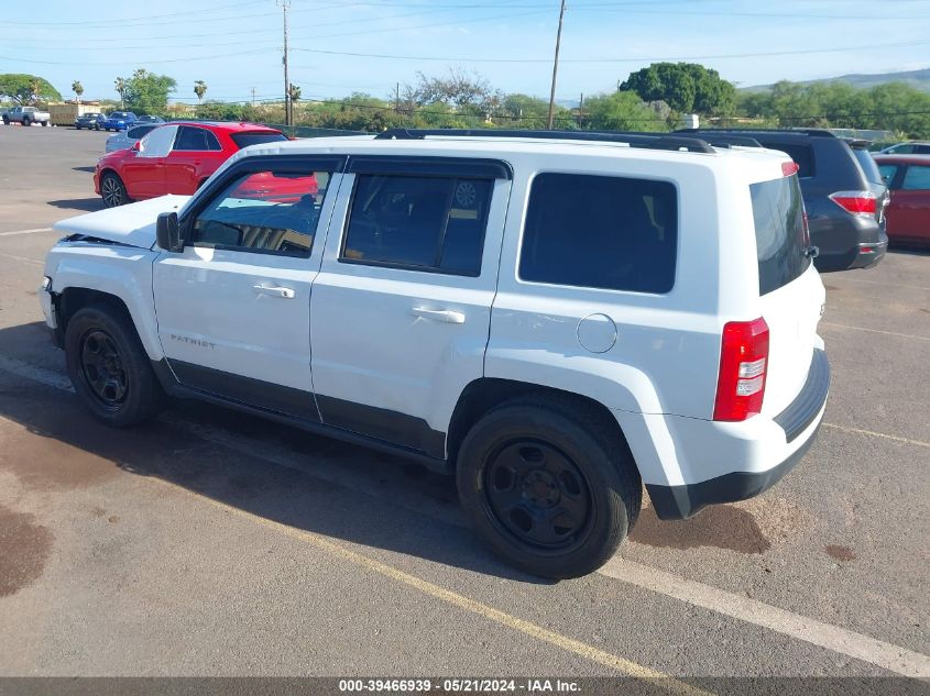 2016 Jeep Patriot Sport VIN: 1C4NJPBAXGD735542 Lot: 39466939