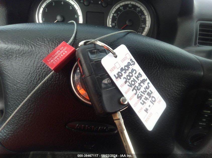 2005 Volkswagen Jetta Gl VIN: 3VWRA69M75M074434 Lot: 39467117