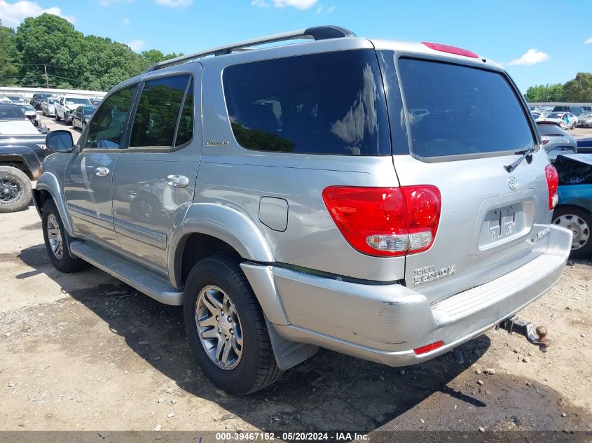 2007 Toyota Sequoia Limited V8 VIN: 5TDBT48A37S292111 Lot: 39467152