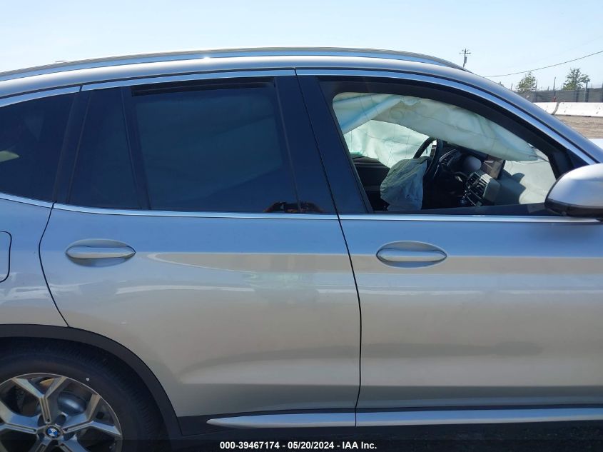 2021 BMW X3 xDrive30I VIN: 5UXTY5C03M9D71249 Lot: 39467174