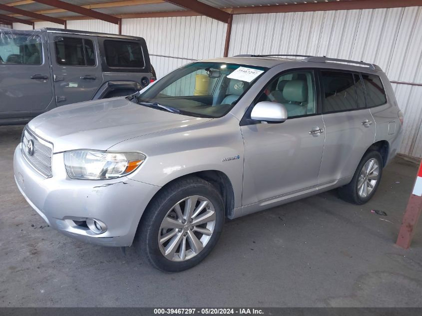 2009 Toyota Highlander Hybrid Limited VIN: JTEEW44A492030386 Lot: 39467297