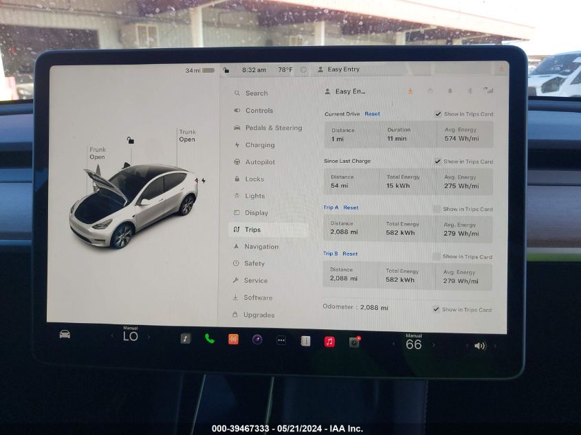 2024 Tesla Model Y Rwd VIN: 7SAYGDEDXRF047457 Lot: 39467333