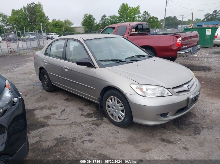 2004 Honda Civic Lx VIN: 2HGES16584H502394 Lot: 39467361