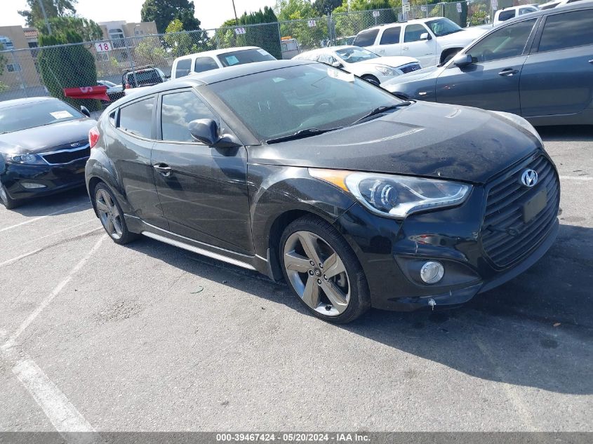 2013 Hyundai Veloster Turbo W/Black VIN: KMHTC6AEXDU169857 Lot: 39467424