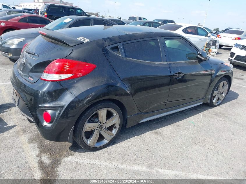 2013 Hyundai Veloster Turbo W/Black VIN: KMHTC6AEXDU169857 Lot: 39467424