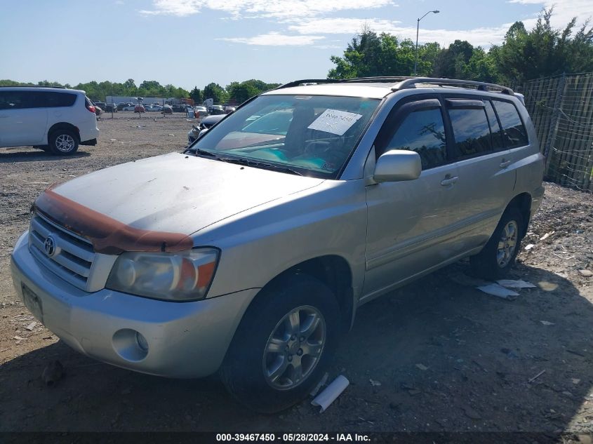 2007 Toyota Highlander V6 VIN: JTEEP21A170226798 Lot: 39467450