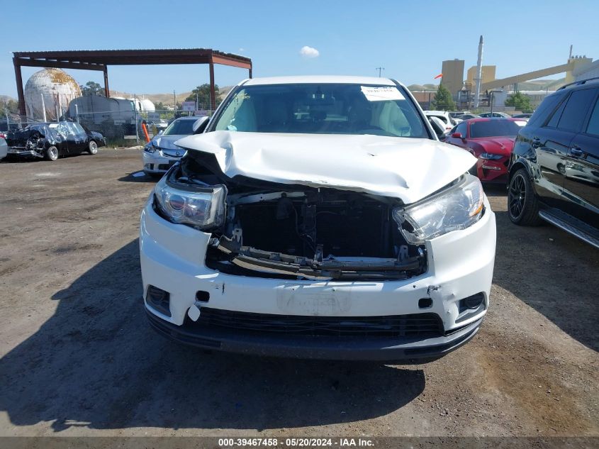 2016 Toyota Highlander Le V6 VIN: 5TDZKRFH7GS183245 Lot: 39467458