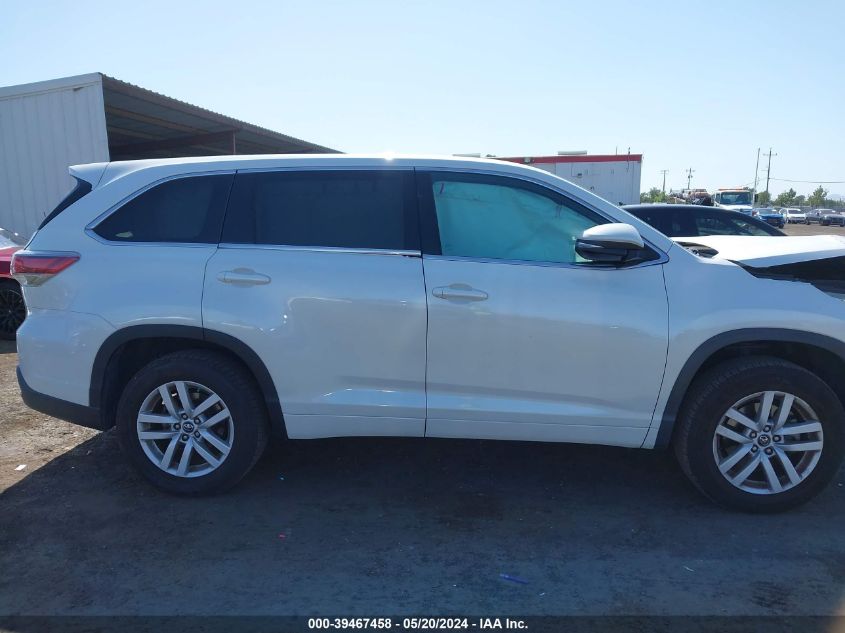 2016 Toyota Highlander Le V6 VIN: 5TDZKRFH7GS183245 Lot: 39467458