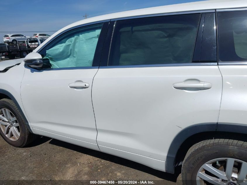 2016 Toyota Highlander Le V6 VIN: 5TDZKRFH7GS183245 Lot: 39467458