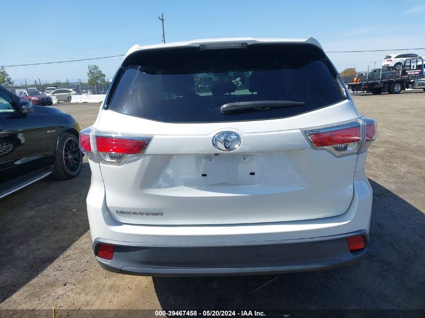 2016 Toyota Highlander Le V6 VIN: 5TDZKRFH7GS183245 Lot: 39467458