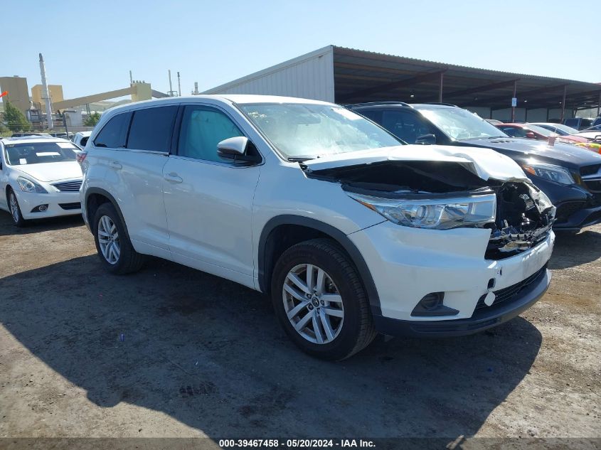 2016 Toyota Highlander Le V6 VIN: 5TDZKRFH7GS183245 Lot: 39467458