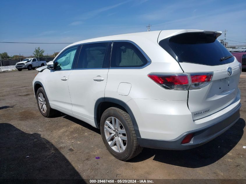 2016 Toyota Highlander Le V6 VIN: 5TDZKRFH7GS183245 Lot: 39467458