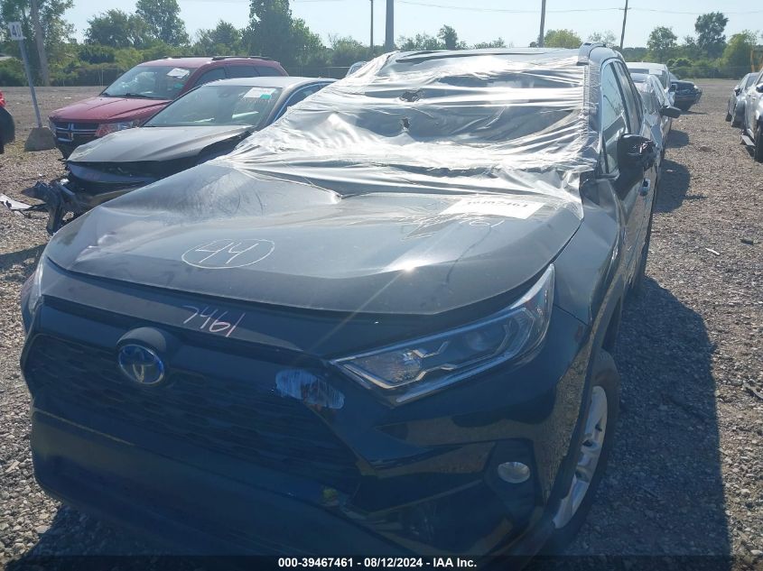 2020 Toyota Rav4 Xle Hybrid VIN: 2T3RWRFV3LW052090 Lot: 39467461