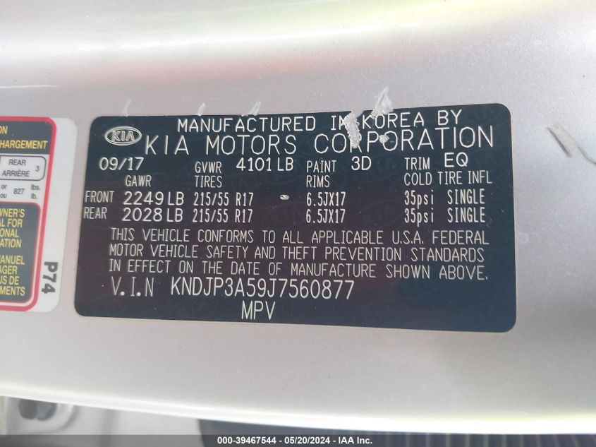 KNDJP3A59J7560877 2018 Kia Soul +