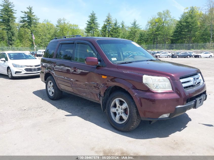 2007 Honda Pilot Ex-L VIN: 2HKYF18587H540443 Lot: 39467579