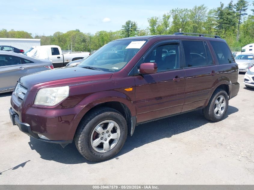 2007 Honda Pilot Ex-L VIN: 2HKYF18587H540443 Lot: 39467579