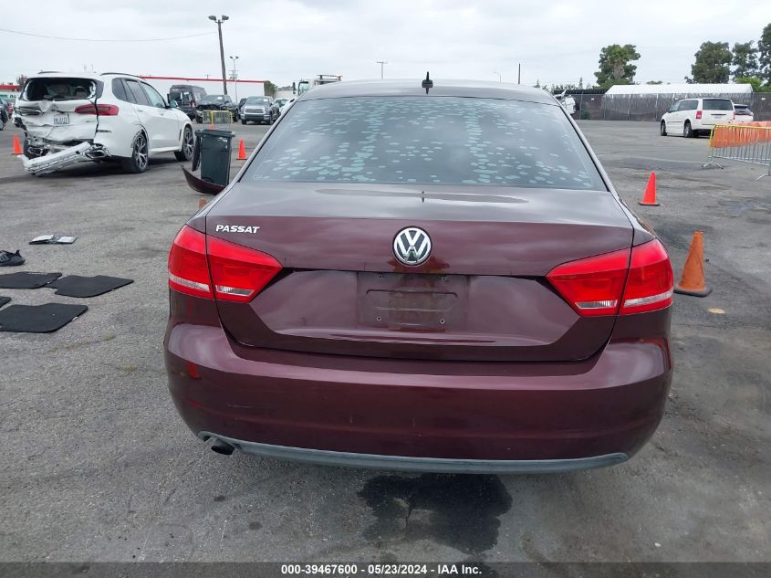 2012 Volkswagen Passat 2.5L S VIN: 1VWAP7A38CC106214 Lot: 39467600