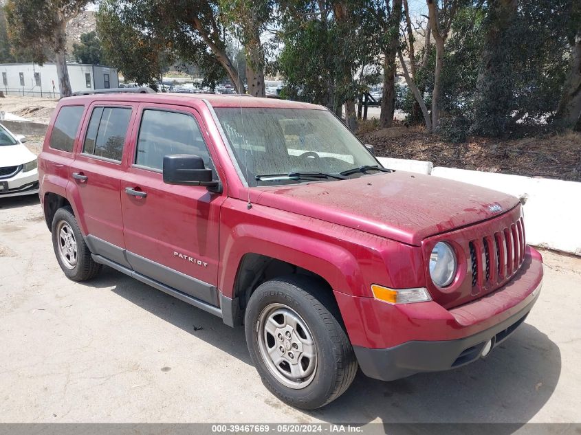 2016 Jeep Patriot Sport VIN: 1C4NJPBB6GD554320 Lot: 39467669