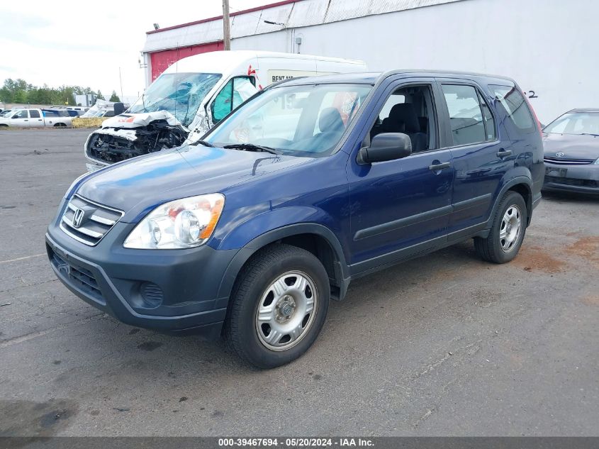 2005 Honda Cr-V Lx VIN: JHLRD785X5C054435 Lot: 39467694