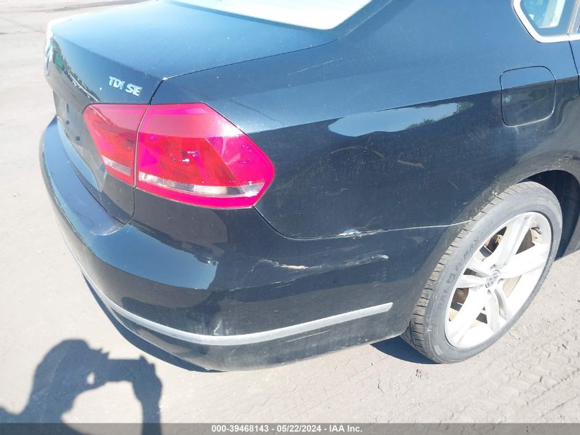 2014 Volkswagen Passat 2.0L Tdi Se VIN: 1VWBN7A37EC007350 Lot: 39468143