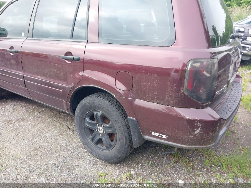 2007 Honda Pilot Lx VIN: 5FNYF28167B025362 Lot: 39468155