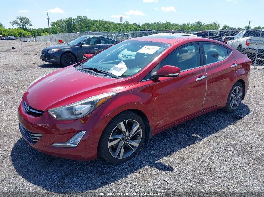 2016 Hyundai Elantra Limited VIN: 5NPDH4AE0GH764097 Lot: 39468391