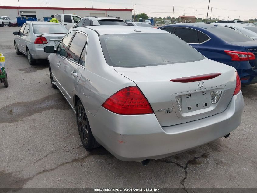 2007 Honda Accord 3.0 Ex VIN: 1HGCM66847A078191 Lot: 39468426