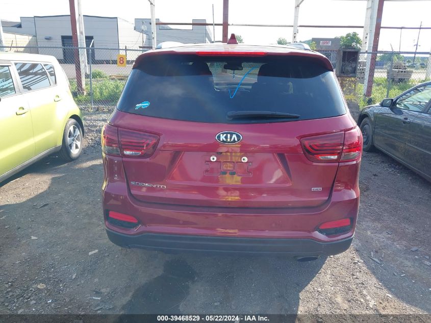 2019 Kia Sorento 2.4L Lx VIN: 5XYPGDA31KG523177 Lot: 39468529