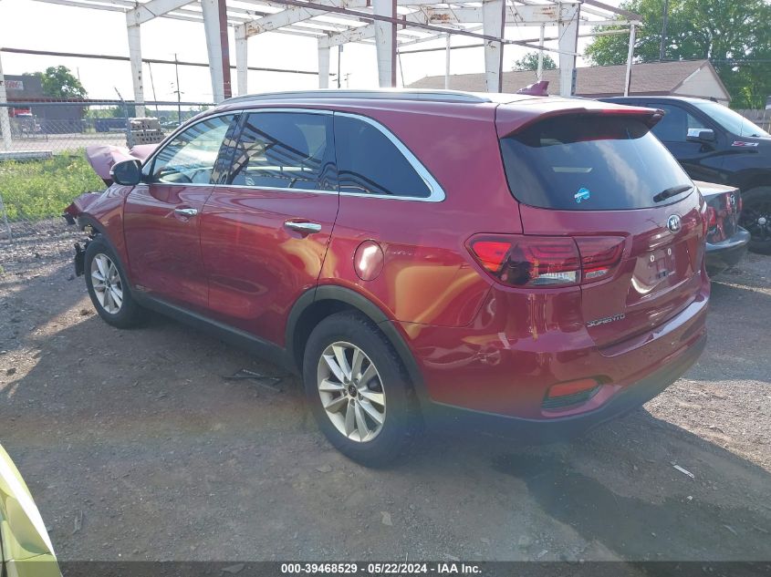 2019 Kia Sorento 2.4L Lx VIN: 5XYPGDA31KG523177 Lot: 39468529