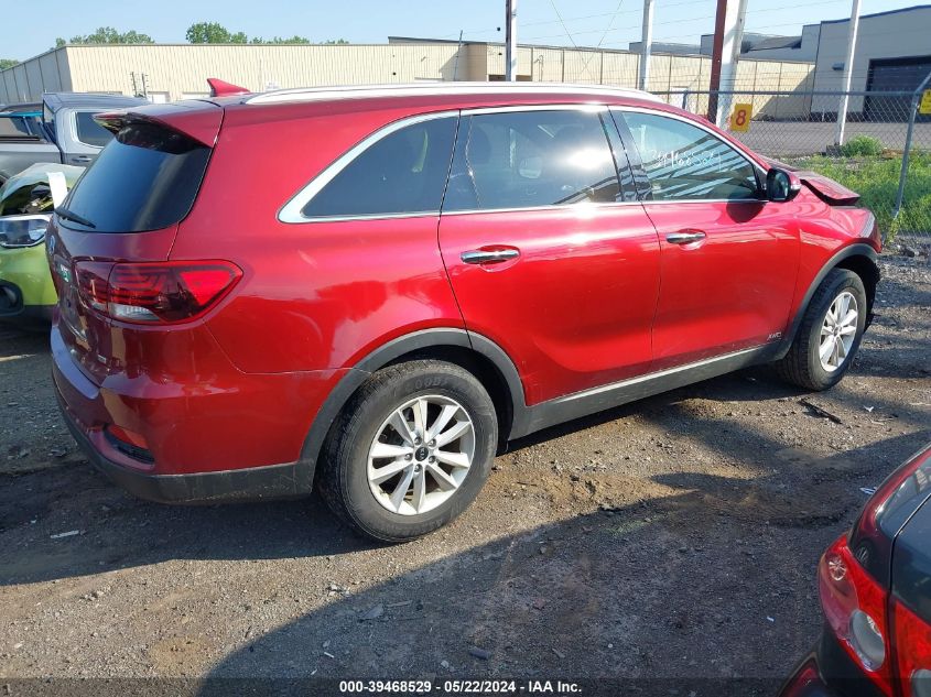 2019 Kia Sorento 2.4L Lx VIN: 5XYPGDA31KG523177 Lot: 39468529