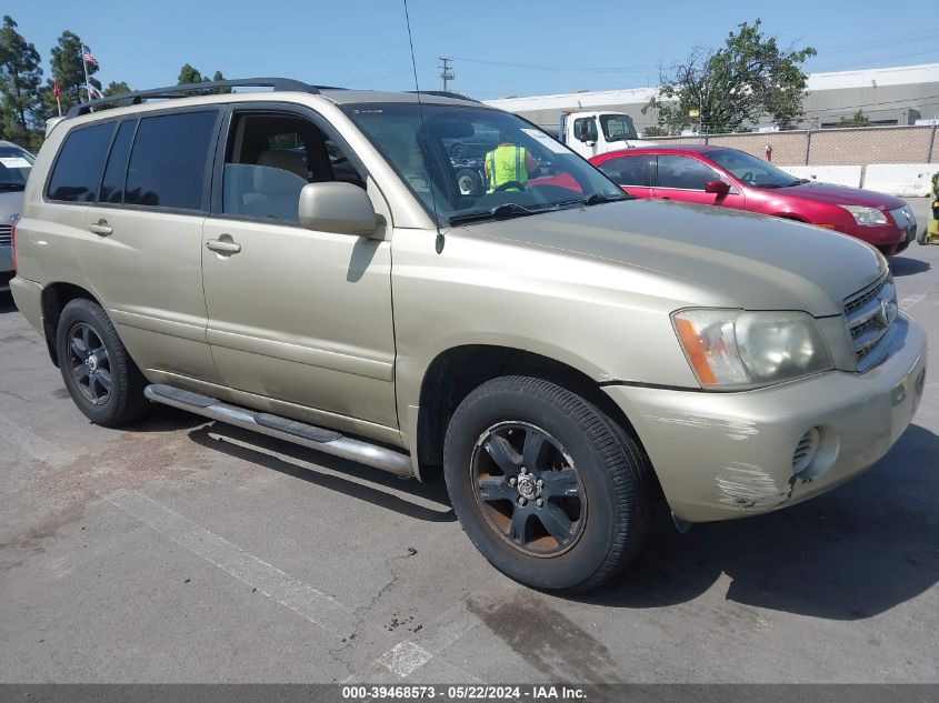 2001 Toyota Highlander V6 VIN: JTEGF21A310014374 Lot: 39468573