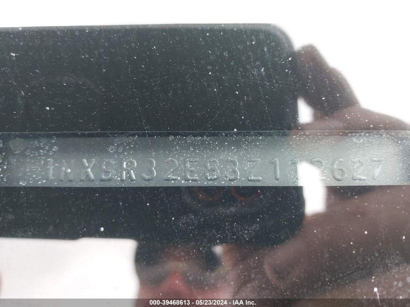 2003 Toyota Corolla S VIN: 1NXBR32E83Z112627 Lot: 39468613