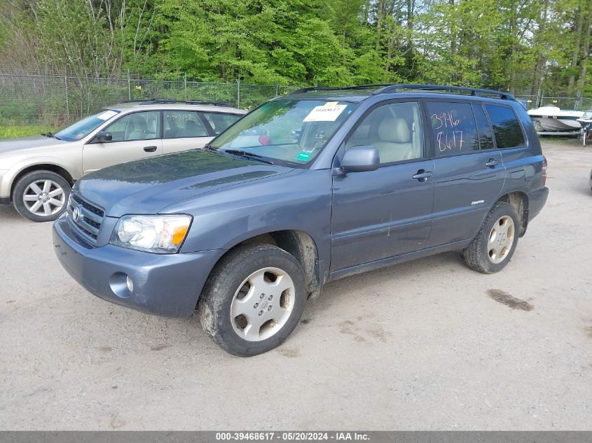 2006 Toyota Highlander Limited V6 VIN: JTEEP21A560171822 Lot: 39468617