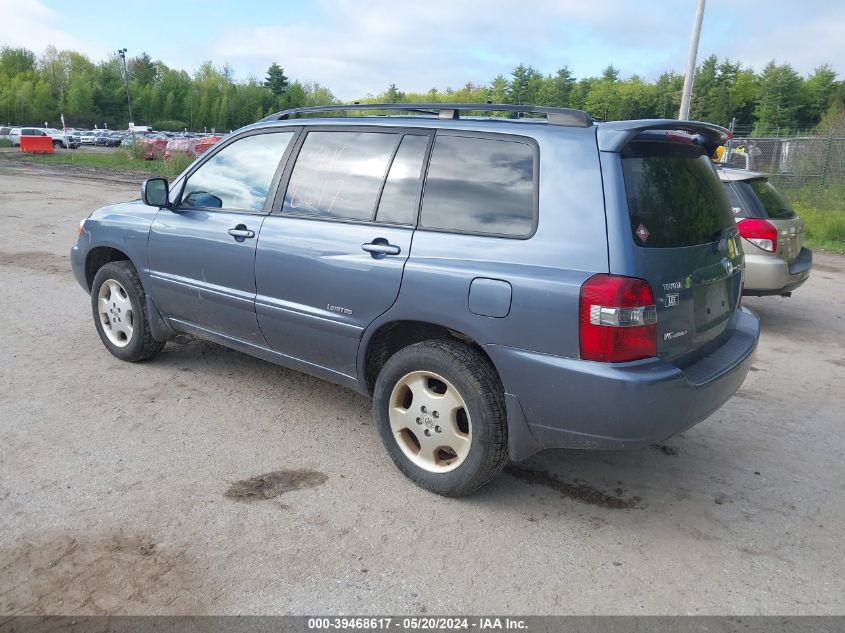 2006 Toyota Highlander Limited V6 VIN: JTEEP21A560171822 Lot: 39468617