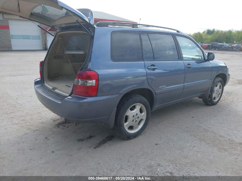 2006 Toyota Highlander Limited V6 VIN: JTEEP21A560171822 Lot: 39468617