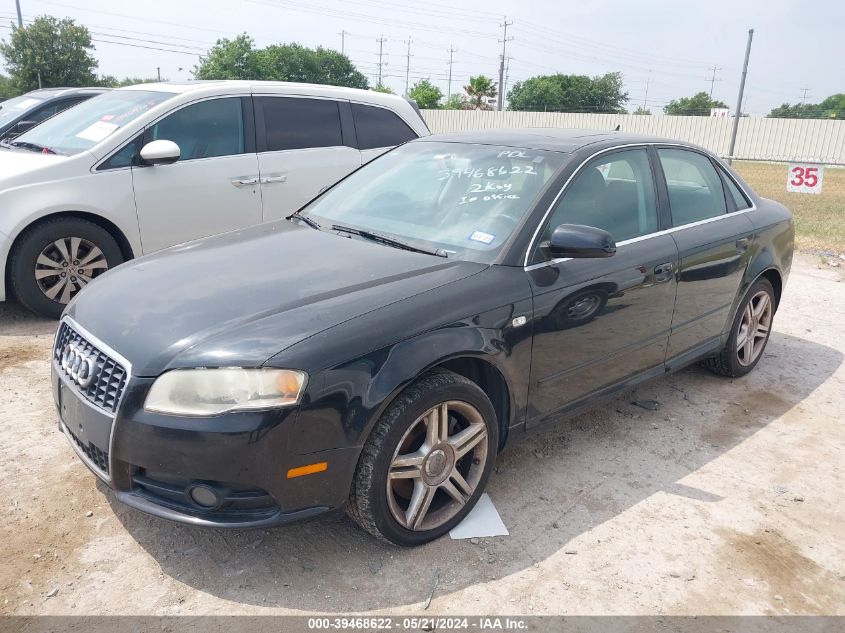 2008 Audi A4 2.0T VIN: WAUAF78EX8A009335 Lot: 39468622