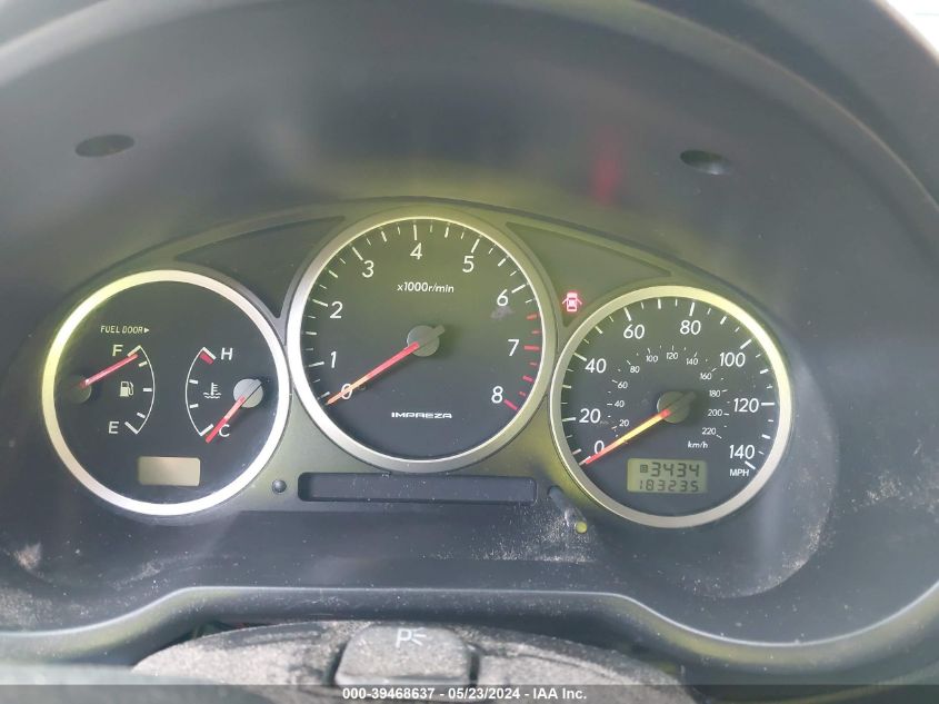 2006 Subaru Impreza Wrx/Wrx Limited/Wrx Tr VIN: JF1GD79666G503184 Lot: 39468637