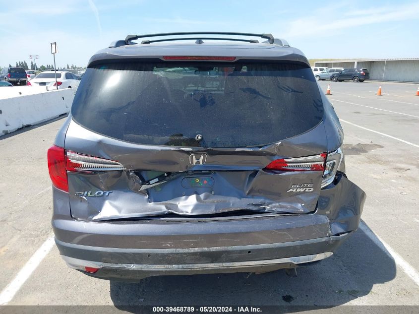 2016 Honda Pilot Elite VIN: 5FNYF6H0XGB025931 Lot: 39468789