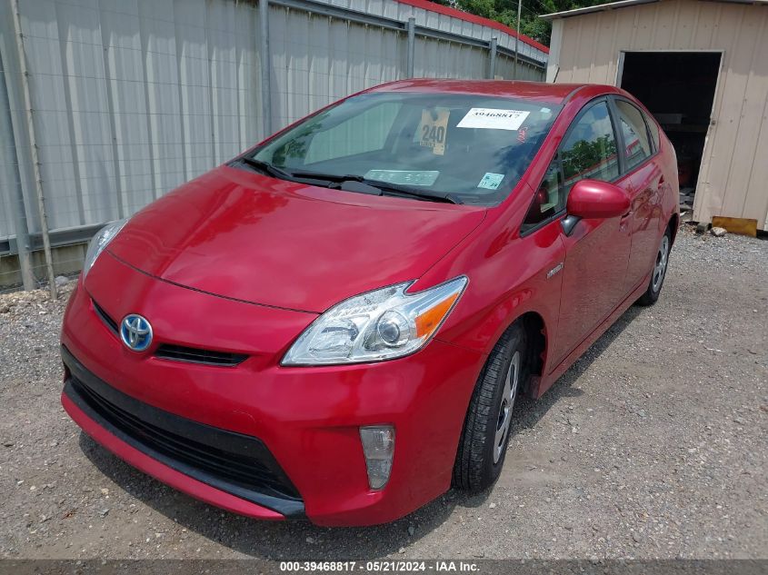 2013 Toyota Prius Two VIN: JTDKN3DU0D0337587 Lot: 39468817