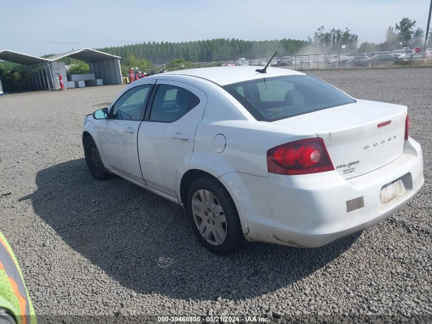 2014 Dodge Avenger Se VIN: 1C3CDZAB0EN147603 Lot: 39468905