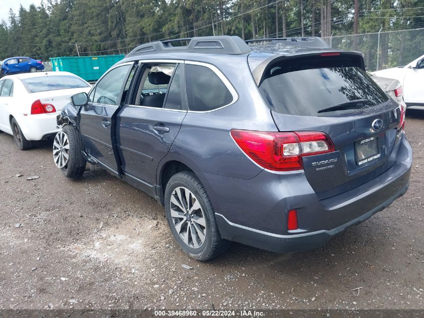 2015 Subaru Outback 3.6R Limited VIN: 4S4BSELC1F3357437 Lot: 39468960