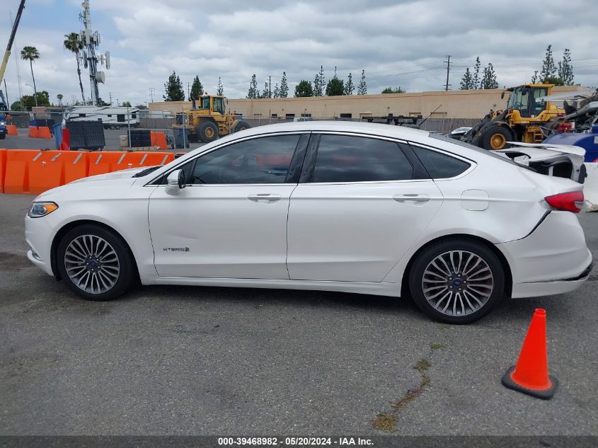 2018 Ford Fusion Hybrid Titanium VIN: 3FA6P0RU8JR151655 Lot: 39468982