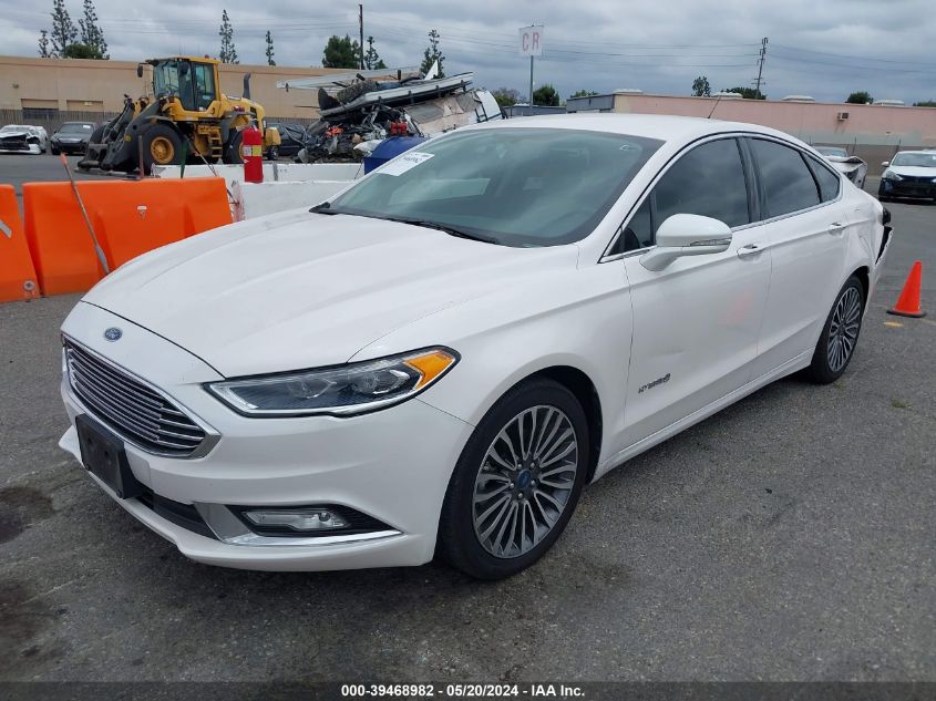 2018 Ford Fusion Hybrid Titanium VIN: 3FA6P0RU8JR151655 Lot: 39468982